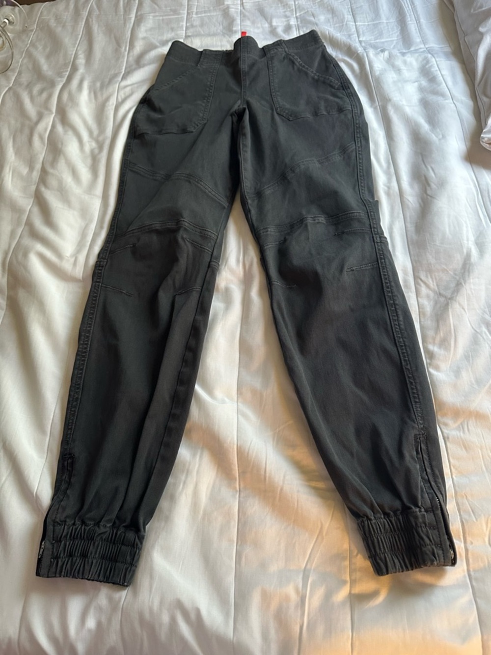 SPANX Black Elastic-Waist Utility Pants